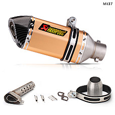 Ауспух AKRAPOVIC спортно гърне за мотор 300 мм, карбон оранжев - Mt37